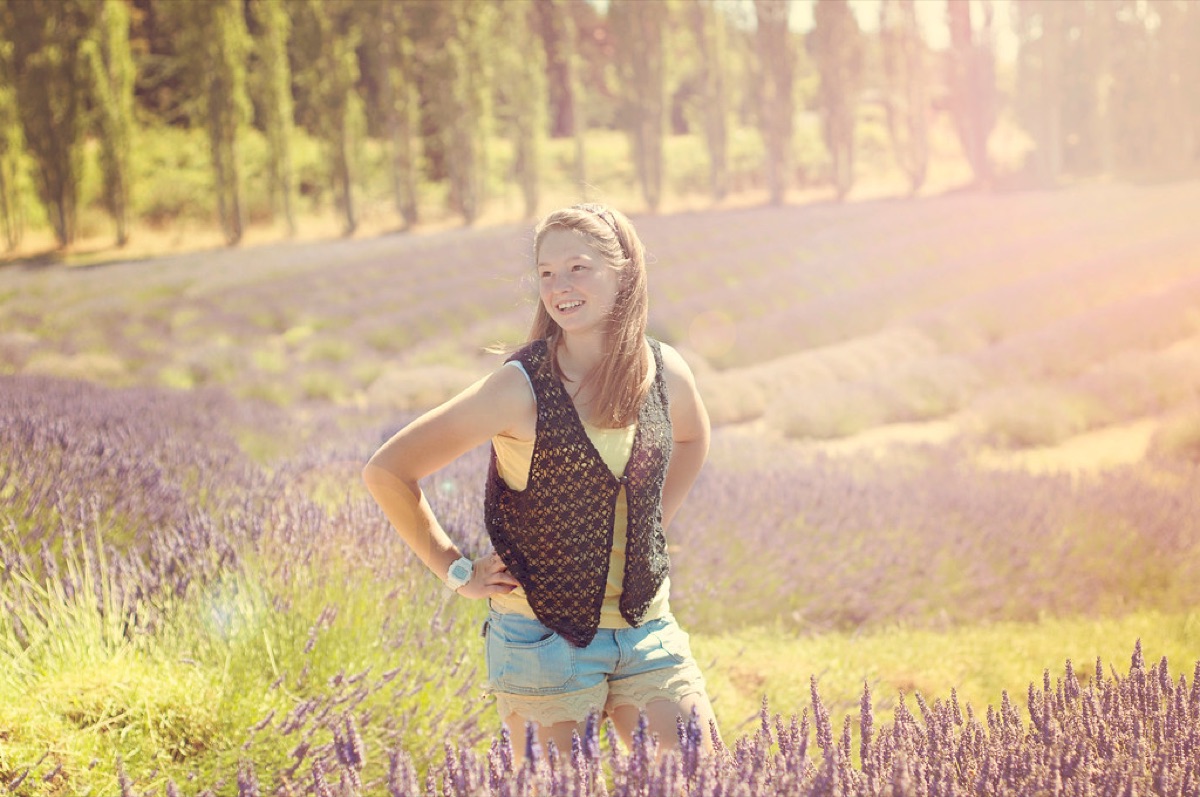 campo de lavanda con sol