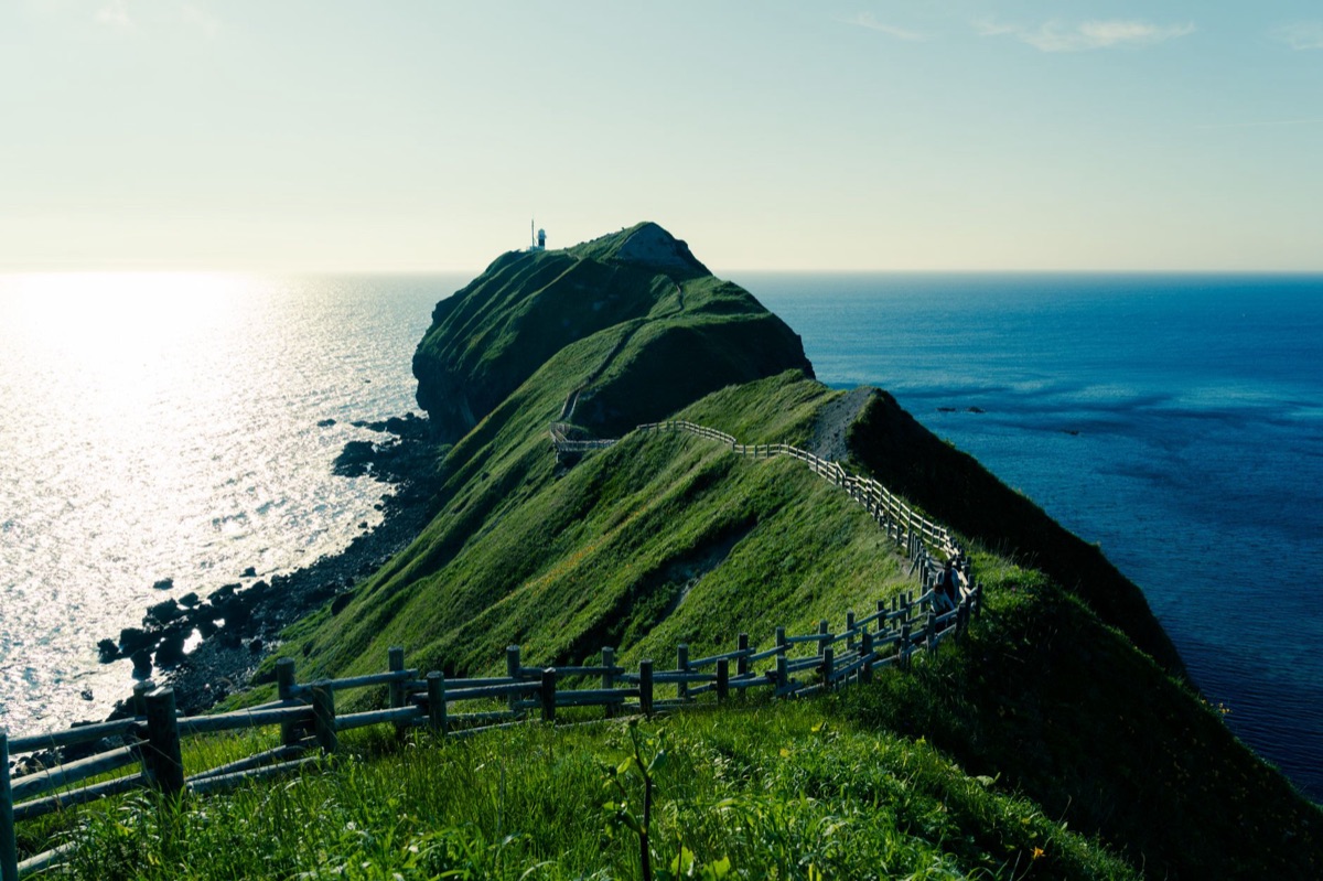 北海道の海岸沿いの道と展望ポイント