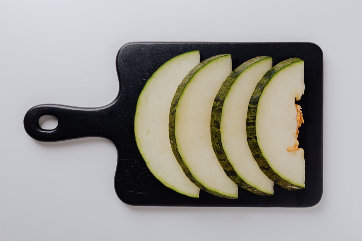 melon slice in fruit bowl