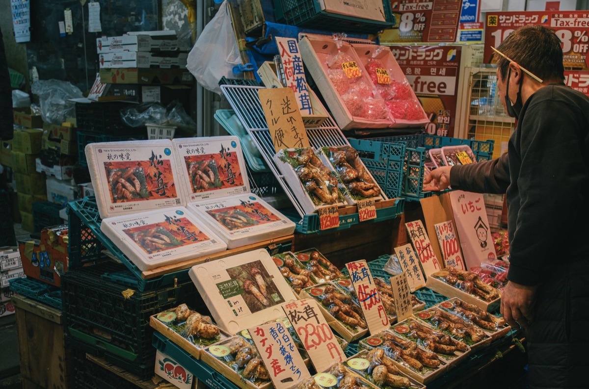 Hokkaido lokale voedselmarkt