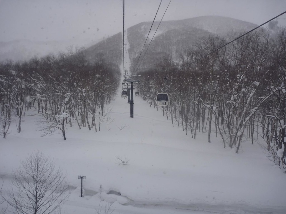 sneeuwboard in hokkaido