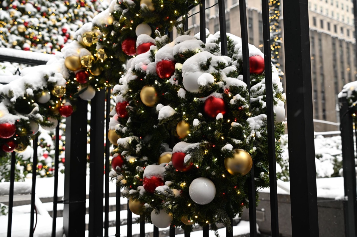 decorações de festival de neve