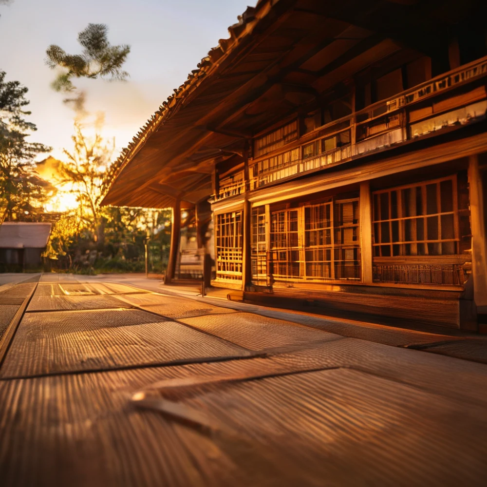 Ainu traditional house with tatami mats in rural Hokkaido