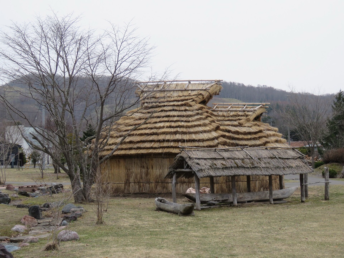 Una casa tradizionale Ainu in Hokkaido